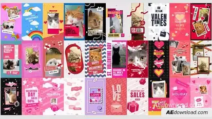 Valentine Day Stories Bundle 30in1 Elements template preview