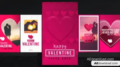 Valentine Instagram Stories Elements template preview