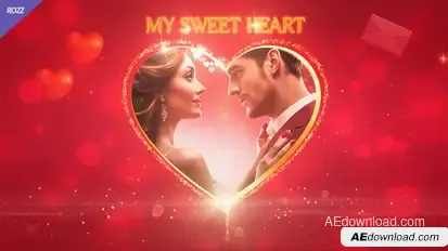 Valentine Lovely Heart Opener Photo Reveal Openers template preview