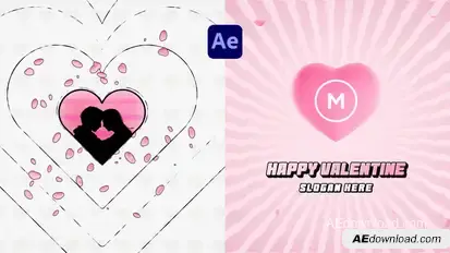 Valentine Retro Logo Reveal Logo Stings template preview