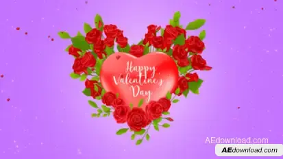 Valentine Rose Reveal Logo Stings template preview