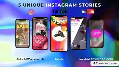 Valentine Sale Stories Openers template preview