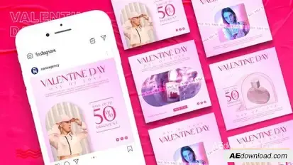 Valentine Social Media Instagram Openers template preview