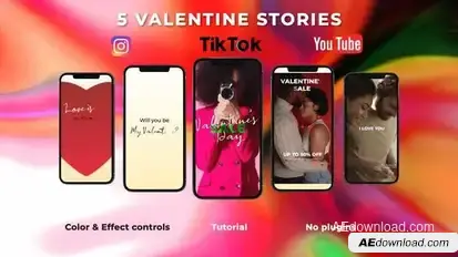 Valentine Stories Openers template preview