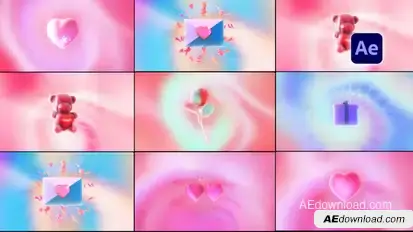 Valentine Transitions Elements template preview