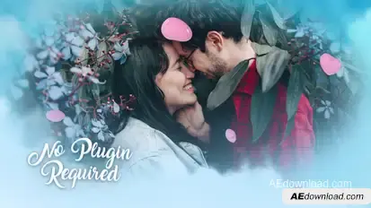 Valentines Cloud Slideshow Video Displays template preview