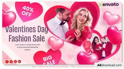 Valentines Day Fashion Sale Openers template preview