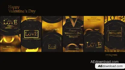 Valentines Day Instagram Video Displays template preview