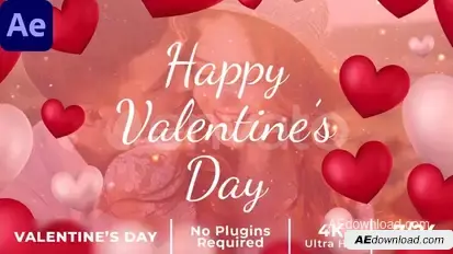 Valentines Day Intro Logo Stings template preview