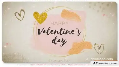 Valentines Day Romantic Slideshow Openers template preview