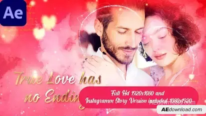 Valentines Day Slideshow Video Displays template preview