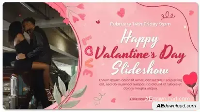 Valentines Day Slideshow Openers template preview