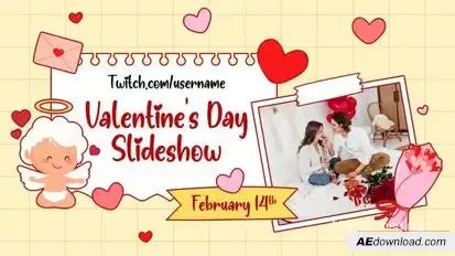 Valentines Day Slideshow Openers template preview