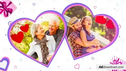 Valentines Day Slideshow Video Displays template preview