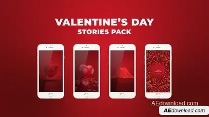 Valentines Day Story Pack Openers template preview