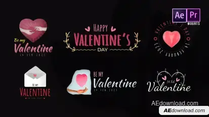 Valentines Day Titles Pack Titles template preview