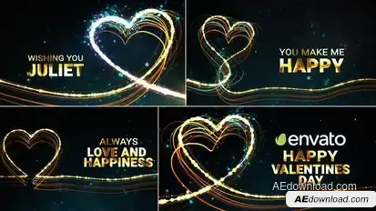 Valentines Day Wishes // Valentines Greetings Openers template preview