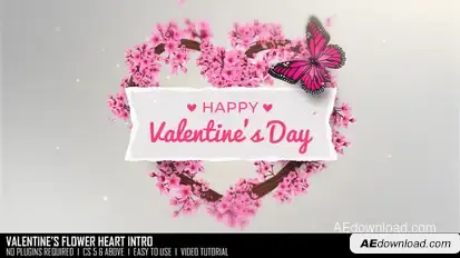 Valentines Flower Heart Intro Openers template preview