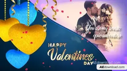 Valentines Wedding Lovely Slideshow Openers template preview