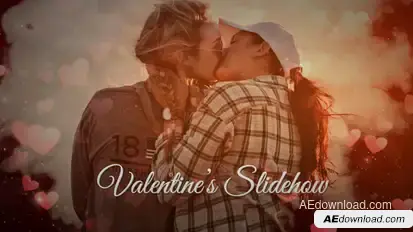 Valentines Slideshow Video Displays template preview