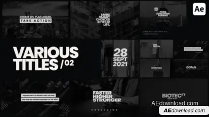 Various Titles 02 Titles template preview