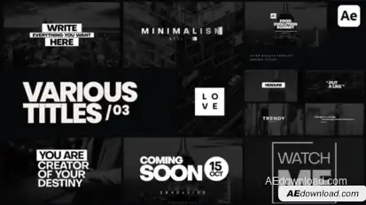 Various Titles 03 Titles template preview