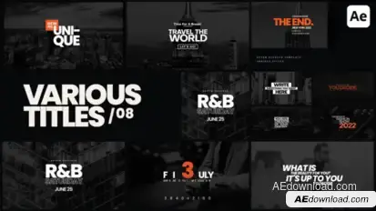 Various Titles 08 Titles template preview