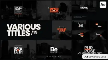 Various Titles 15 Titles template preview