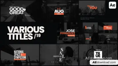 Various Titles 19 Titles template preview