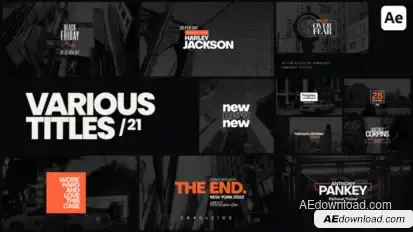 Various Titles 21 Titles template preview