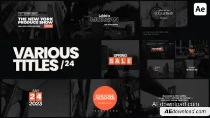 Various Titles 24 Titles template preview
