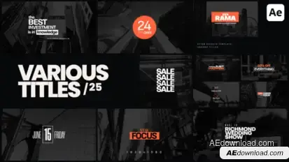 Various Titles 25 Titles template preview