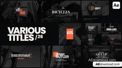 Various Titles 26 Titles template preview