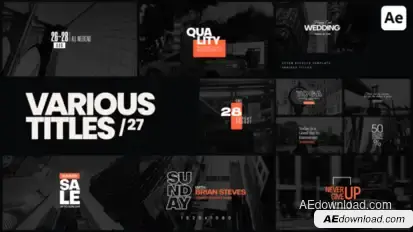 Various Titles 27 Titles template preview