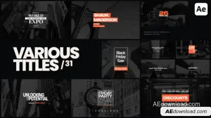 Various Titles 31 Titles template preview