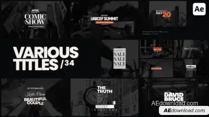 Various Titles 34 Titles template preview