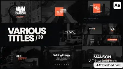Various Titles 39 Titles template preview