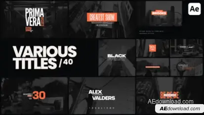 Various Titles 40 Titles template preview