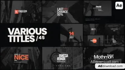 Various Titles 45 Titles template preview