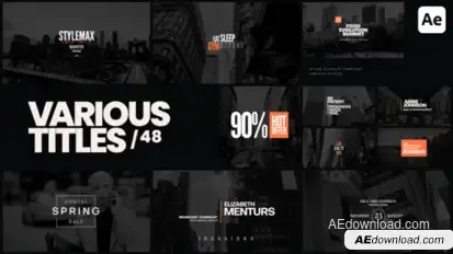 Various Titles 48 Titles template preview
