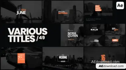Various Titles 49 Titles template preview