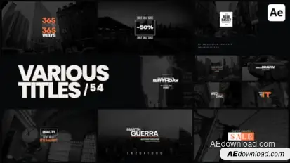 Various Titles 54 Titles template preview