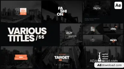Various Titles 55 Titles template preview