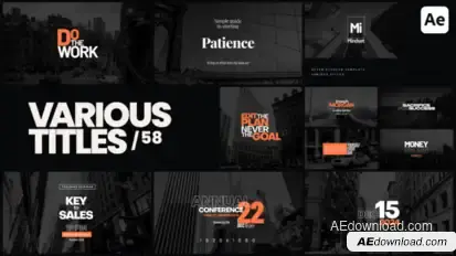 Various Titles 58 Titles template preview