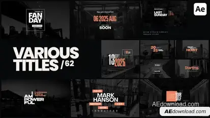 Various Titles 62 Titles template preview