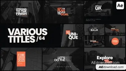 Various Titles 64 Titles template preview