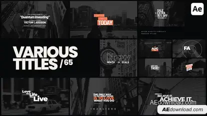 Various Titles 65 Titles template preview