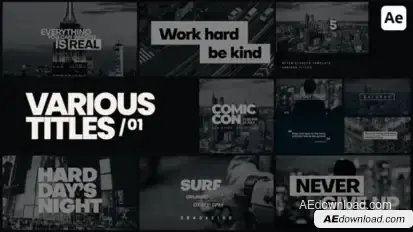 Various Titles Titles template preview