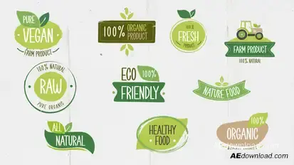 Vegan Eco Nature Farm Organic Titles Titles template preview