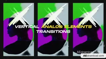 Verical Analog Spray Elements Transitions Elements template preview